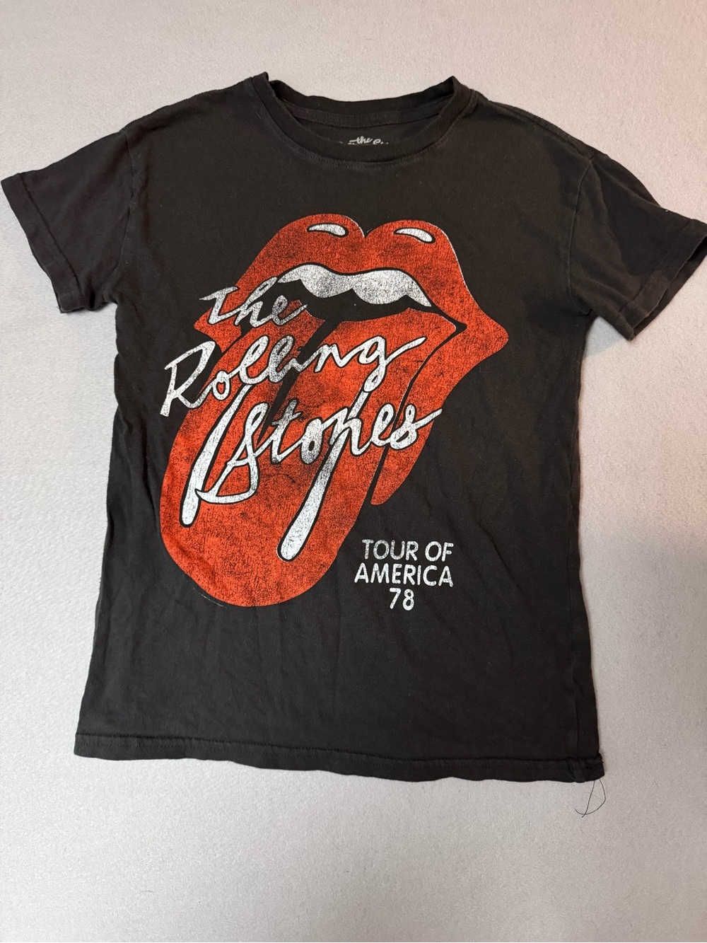 the Rolling Stones Black Womens Short Sleeve Tee XXS
